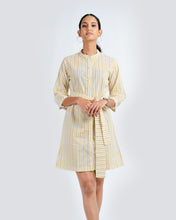 Load image into Gallery viewer, Day Shirt Dress Mini - Yellow Stripes
