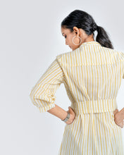 Load image into Gallery viewer, Day Shirt Dress Mini - Yellow Stripes
