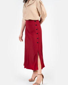 Midi Skirt - Cherry