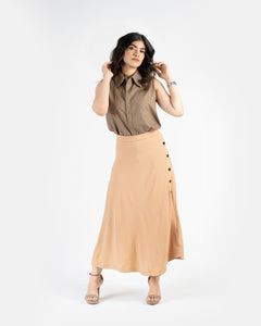 Midi Skirt - Beige