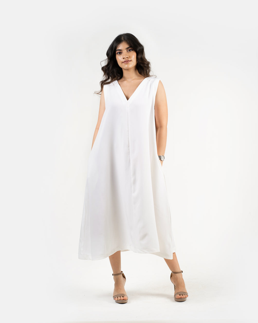 A-Line Shift Dress - White