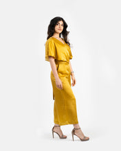 Load image into Gallery viewer, Satin Jumpsuit - Mustard
