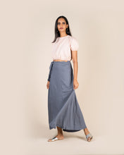 Load image into Gallery viewer, Linen Wrap Skirt - Blue
