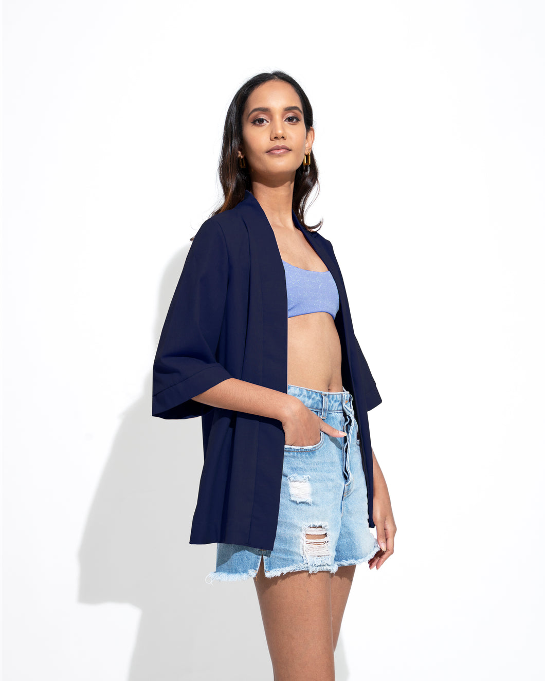 Summer Mini Cardigan - Navy